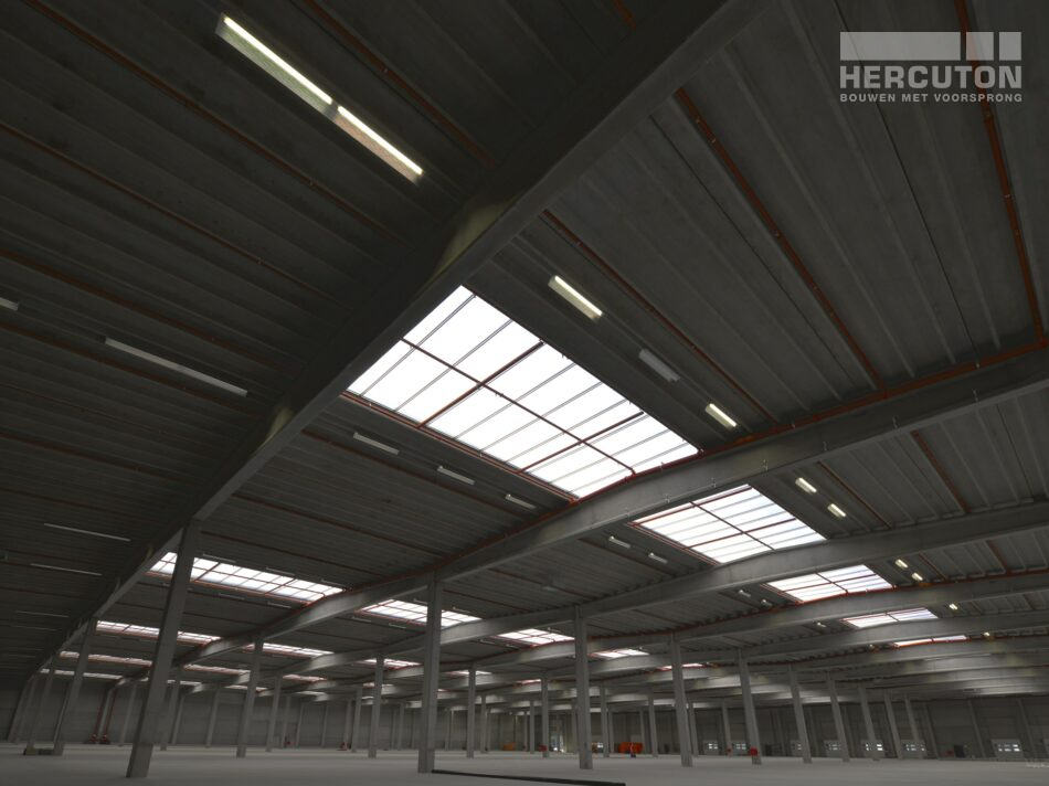 Hercuton heeft in Moerdijk meerdere gebouwen gerealiseerd voor Inter-Sprint. Dit keer ging het om twee bedrijfsruimtes met kantoor.